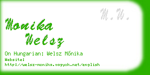 monika welsz business card