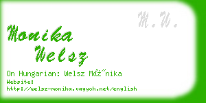 monika welsz business card